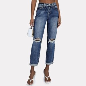 L'AGENCE Olga High Rise Slim Denim 25 in Amarillo